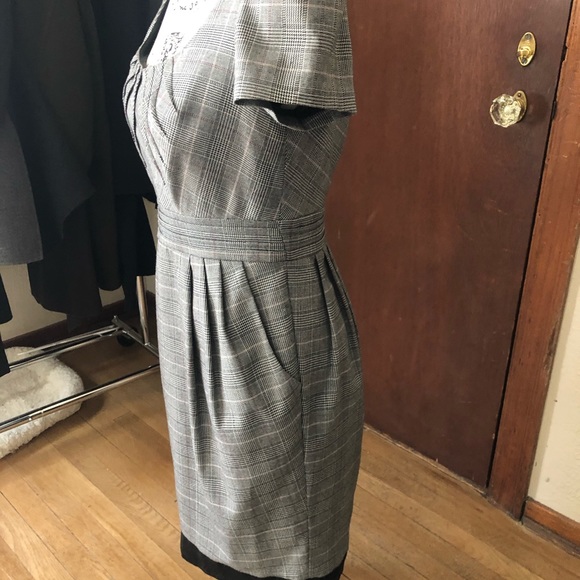 Manoukian Plaid Dress Pleat Detail On Bodice - Picture 6 of 6